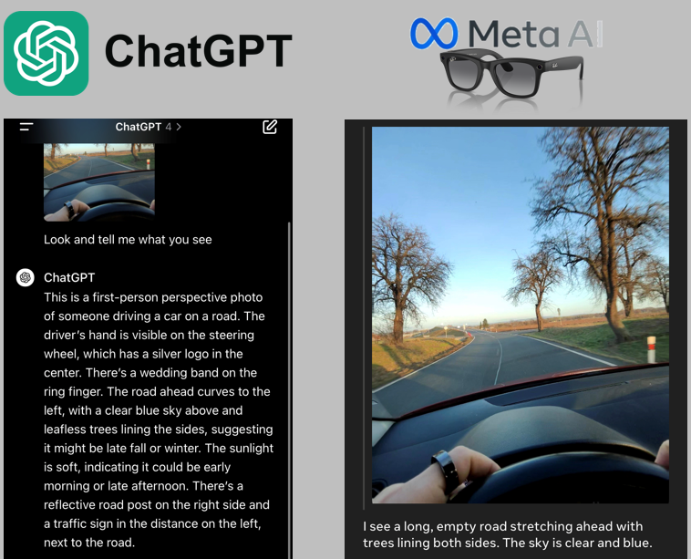 RayBan Meta & AI beta (vs. ChatGPT)