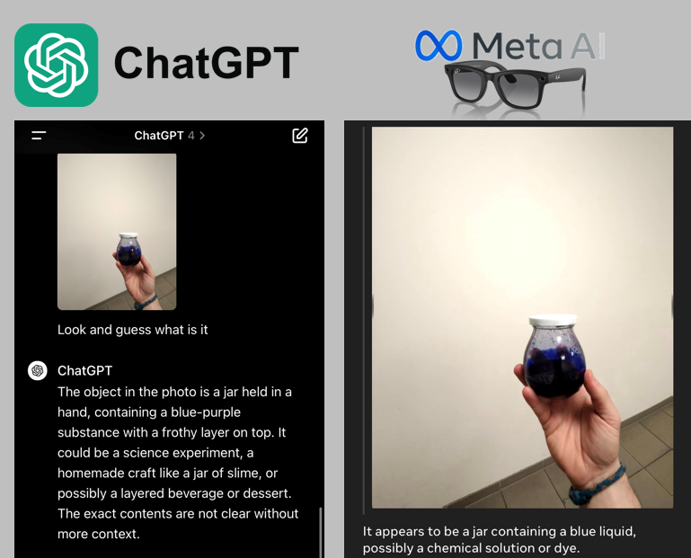RayBan Meta & AI beta (vs. ChatGPT)