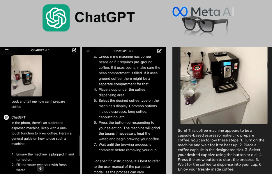 RayBan Meta & AI beta (vs. ChatGPT)