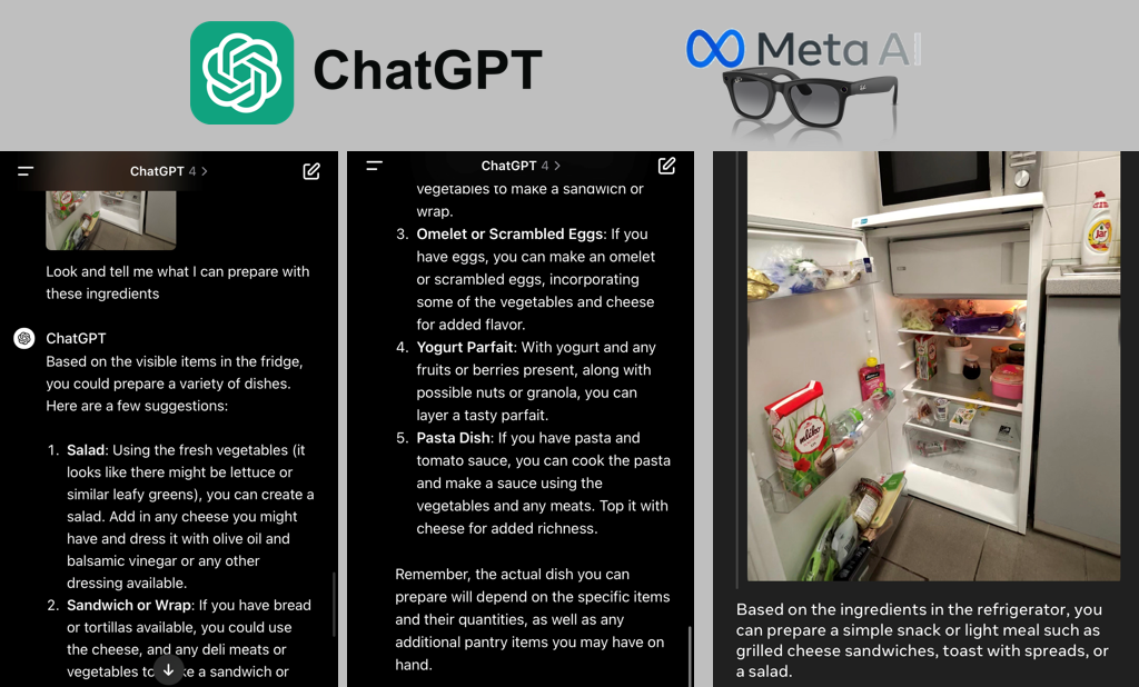 RayBan Meta & AI beta (vs. ChatGPT)