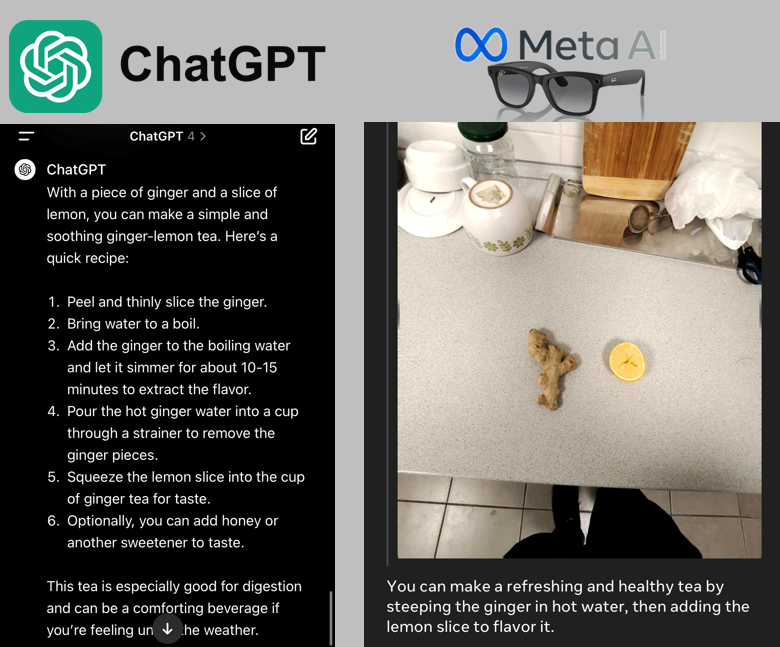 RayBan Meta & AI beta (vs. ChatGPT)