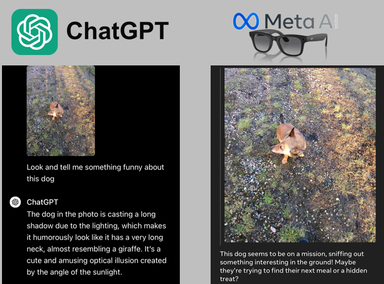 RayBan Meta & AI beta (vs. ChatGPT)