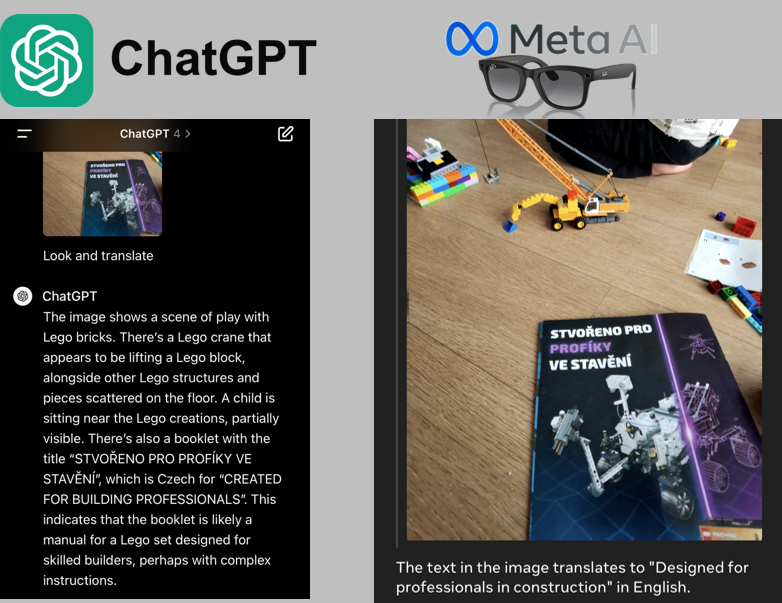 RayBan Meta & AI beta (vs. ChatGPT)