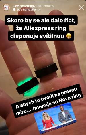 Nova Ring - nejlevnější chytrý prsten z Aliexpressu - první dojmy