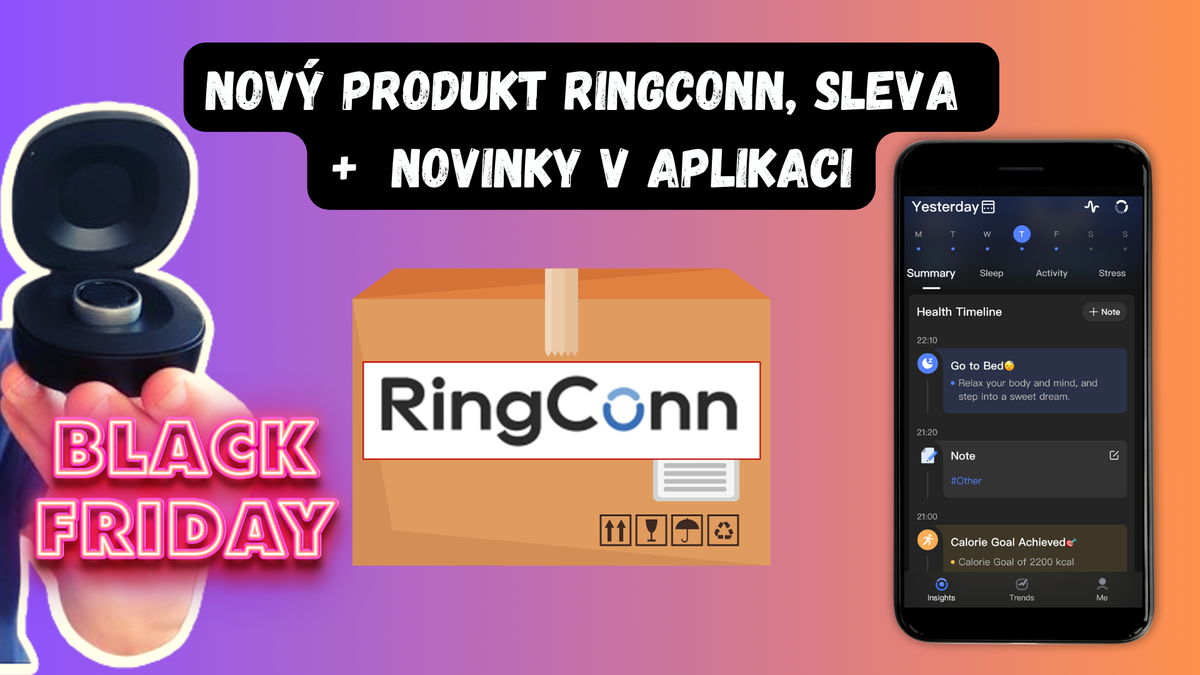 💍RingConn novinky - workout, apnea report, sdílení s rodinou, čeština (?) a ... reklamace!